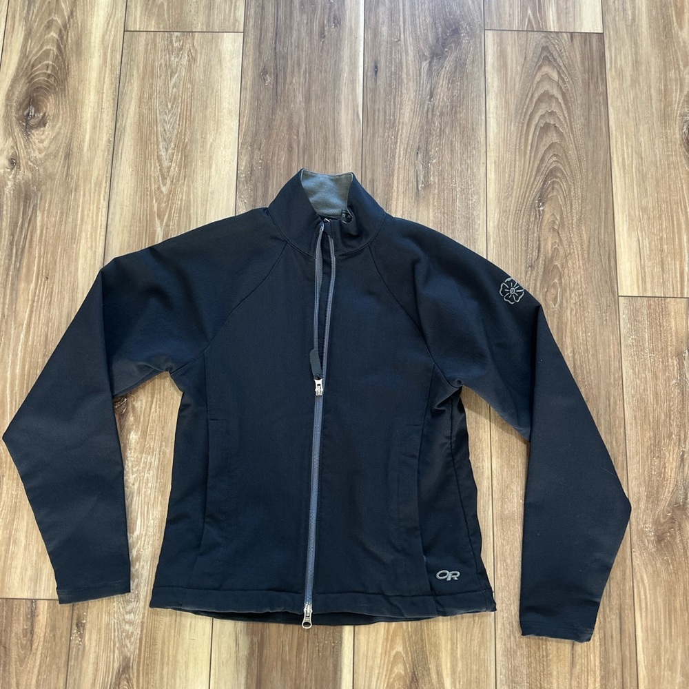 Outdoor research womens soft shell Black Full-Zip Jacket size XS/XP